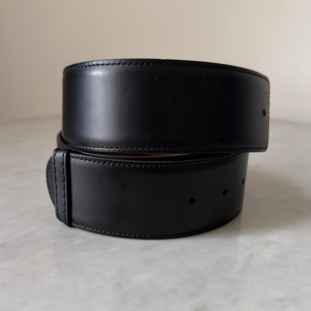 Dolce & Gabbana Black Leather Dress Belt 80cm